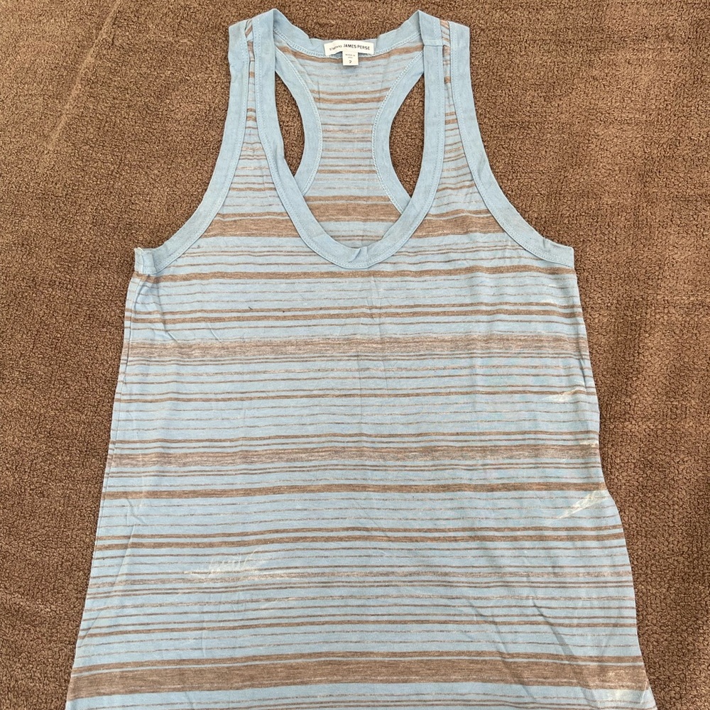James Perse Racerback Tank Top Size 2